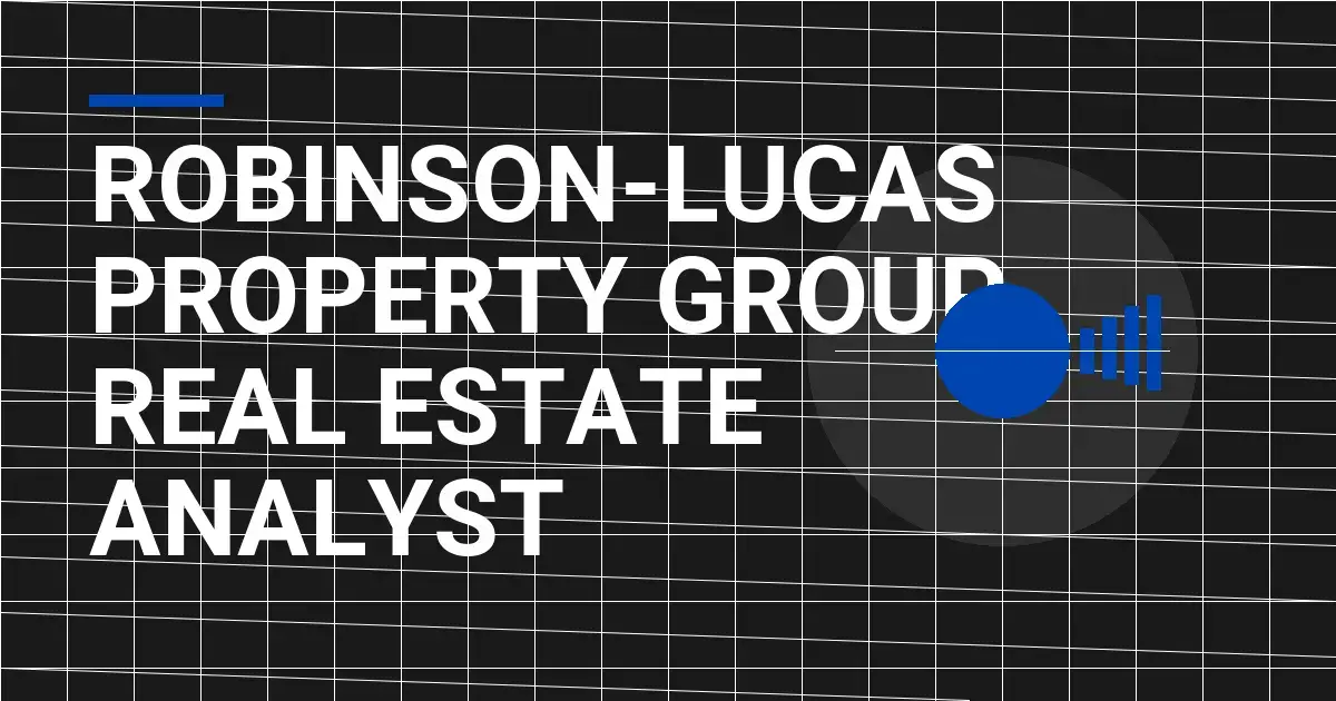 Robinson-Lucas Property Group Real Estate Analyst